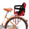 RibasuBB Rear Mounted Kids Bike Seat Attachment for Adult Bike with Seat Cushion,Rear Child Bike Seat Suitable for Aged 6 Months to 6 Years,Red view 1