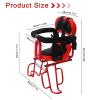RibasuBB Rear Mounted Kids Bike Seat Attachment for Adult Bike with Seat Cushion,Rear Child Bike Seat Suitable for Aged 6 Months to 6 Years,Red view 2