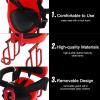 RibasuBB Rear Mounted Kids Bike Seat Attachment for Adult Bike with Seat Cushion,Rear Child Bike Seat Suitable for Aged 6 Months to 6 Years,Red view 3