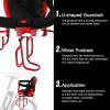 RibasuBB Rear Mounted Kids Bike Seat Attachment for Adult Bike with Seat Cushion,Rear Child Bike Seat Suitable for Aged 6 Months to 6 Years,Red view 4