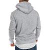 Maiyifu-GJ Men's Solid Color Sport Fleece Hoodie Casual Long Sleeve Henley Sweatshirt Slim Hooded Pullover with Kanga Pocket (Light Grey,Medium) view 2