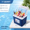 LifeBROS 11/17/19/27 Qt Insulated Portable Cooler Leak-Proof Ice Chest Lunch Box Hard Coolers with Extra Ice Pack for BBQ, Camping, PincnicCarHome Recreationetc.- Blue view 2