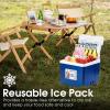 LifeBROS 11/17/19/27 Qt Insulated Portable Cooler Leak-Proof Ice Chest Lunch Box Hard Coolers with Extra Ice Pack for BBQ, Camping, PincnicCarHome Recreationetc.- Blue view 3