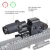 558 Green Red Dot Reflex Sight + G33 3X Magnifying Glass Combo, Optical Holographic Hybrid Sight with G33 Magnifier, Quick Release Rollover Multiplier (Black) view 4