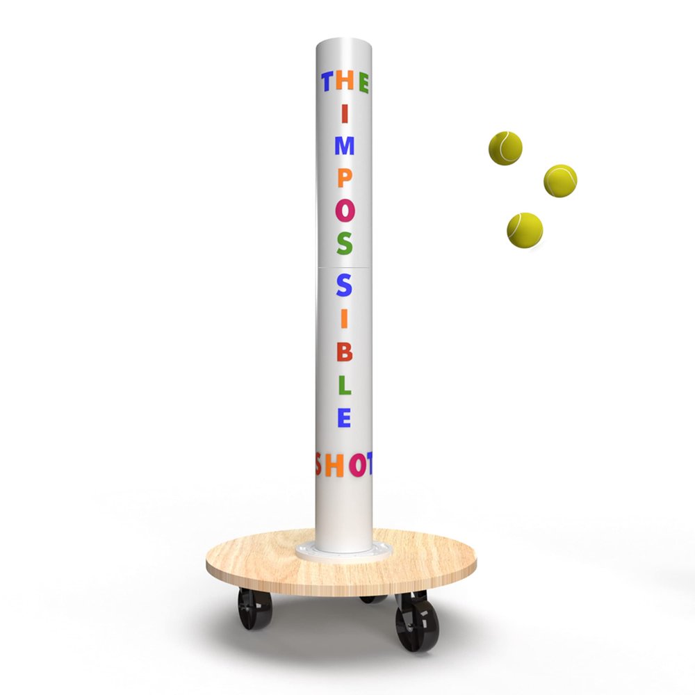 The Impossible Shot - Target Game with Rolling Wood Base