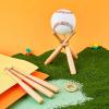 Maitys 8 Sets Baseball Stand Holder for Display Wooden Baseball Holder Stand Mini Sports Balls Bats Display Centerpieces Table Decorations Accessories for Friends Sports Lover Gifts view 2