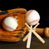 Maitys 8 Sets Baseball Stand Holder for Display Wooden Baseball Holder Stand Mini Sports Balls Bats Display Centerpieces Table Decorations Accessories for Friends Sports Lover Gifts view 3