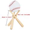 Maitys 8 Sets Baseball Stand Holder for Display Wooden Baseball Holder Stand Mini Sports Balls Bats Display Centerpieces Table Decorations Accessories for Friends Sports Lover Gifts view 4