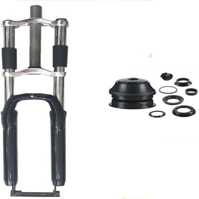 Black 26 inch Suspension Fork with Headset for 26 INCH Bicycle Fork