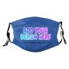Custom Face Mask Design Your Own for Adult Personalized Logo Text Face Cover Royal Blue view 1