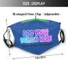 Custom Face Mask Design Your Own for Adult Personalized Logo Text Face Cover Royal Blue view 2