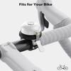 Bicycle Bell for Apple AirTag, Stouchi AirTag Bike Mount GPS Tracker Waterproof Classic Brass Holder Hides Air Tag Under Bike Bell Anti-Theft Fits 0.87 to 1 Inch Bicycle Handlebars White view 4