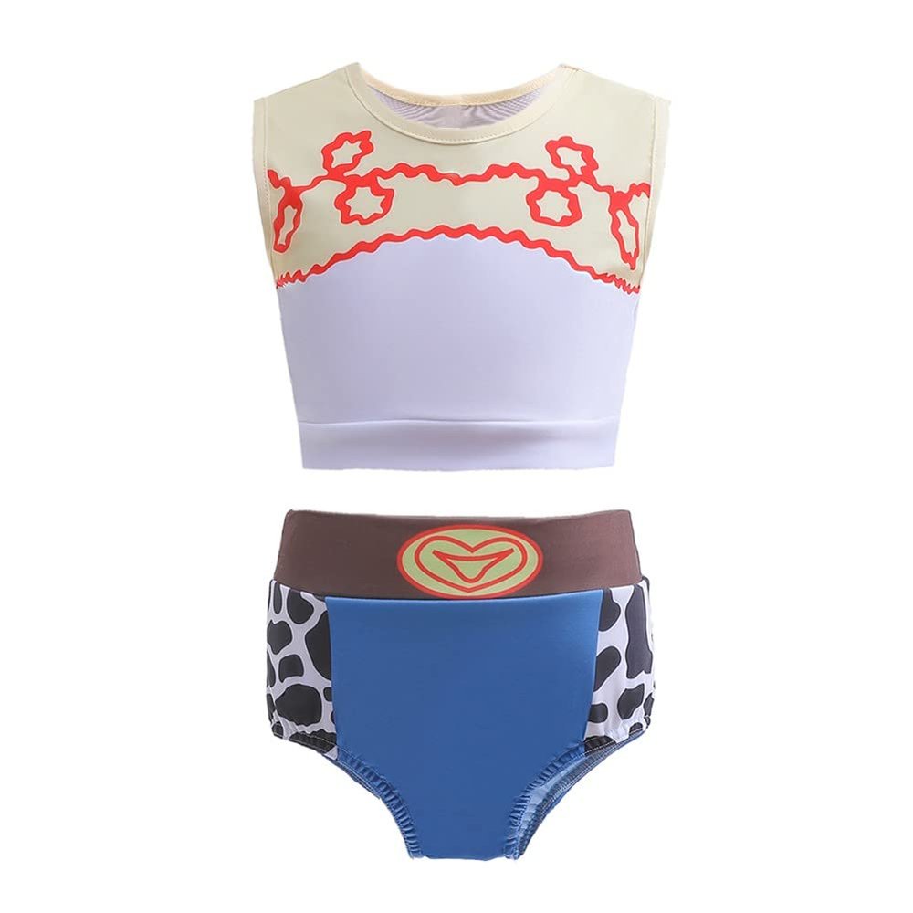 HIHCBF Jessie Princess Two-Piece Tankini Swimsuits for Girls Swimwear Surf Beach Summer Swimming Bikini Set 5-6T