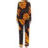 Orange Monarch Butterfly Wings Women Pajamas Sets Long Sleeve Sleepwear Soft Nightwear 2 Piece Pjs Loungewear L view 2