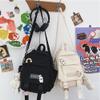 Eagerrich Cute Mini Backpack with Cute Pin Accessories Plush Pendant for School (White) view 4