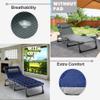 ABORON 5 Positions Camping Cots for Adults,Outdoor Folding Sleeping Cot/Mat,Folding Chaise Lounge Chair with Pillow,Portable Reclining Chair for Beach Lawn Camping Pool,Sunbathing Chairs view 4