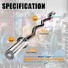Olympic Barbell EZ Bar Curl Bar 4ft/5ft/7ft for 2 Inch Weight Plates, Perfect for Home Fitness (300lb/330lb/400lb/700lb/1000lb/1500lb) (Black-15lb) view 2