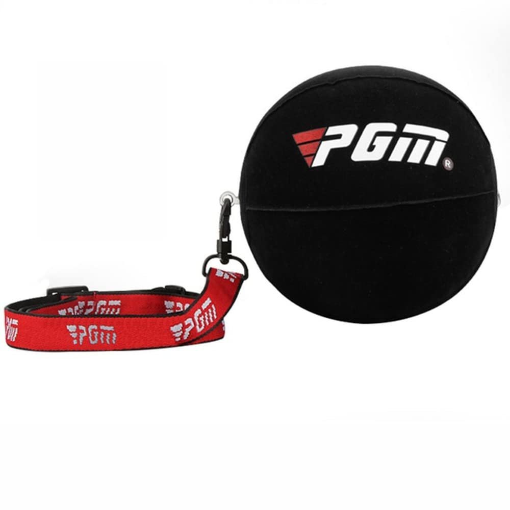 Biggold Golf Swing Trainer Ball PVC Adjustable Inflatable Ball Fixed Arm Posture Corrector Putter Practice Golf Ball Sports (Black)