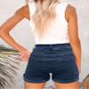 Hilltichu Womens Relaxed Fit Casual High Waist Pocketed Denim Shorts (Denim-Blue,XX-Large,Adult,Female,US,Alpha,XX-Large,Regular,Regular) view 2
