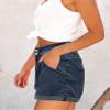 Hilltichu Womens Relaxed Fit Casual High Waist Pocketed Denim Shorts (Denim-Blue,XX-Large,Adult,Female,US,Alpha,XX-Large,Regular,Regular) view 3