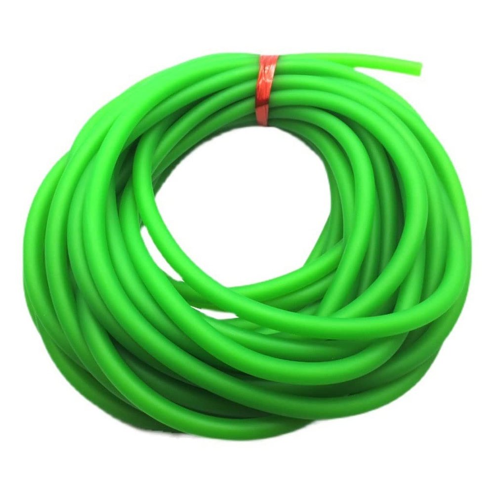 Goanilad 1pcs Green Latex Tube, 73mm High Elastic Slingshots Yoga Rubber Tube for Entertainment Fitness Industry(3m)