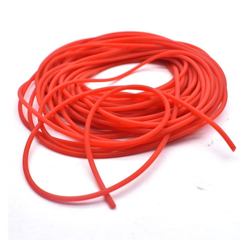 1pcs 10m 2mm Outdoor Elastic Rubber Band | For Fishing Shooting Slingshot Replacement | 1:7 Times Stretching Ratio | Latex Rope (Color : Red)