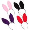 4PCS Plush Bunny Headband, Rabbit Hairbands Cloth Bunny Ears Halloween Christmas Party Accessories