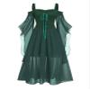 Alvivi Women Medieval Dress Renaissance Gothic Steampunk Ball Gown Victorian Halloween Cosplay Costume Green Large view 1