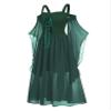 Alvivi Women Medieval Dress Renaissance Gothic Steampunk Ball Gown Victorian Halloween Cosplay Costume Green Large view 2