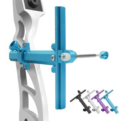 Archery Recurve Bow Target Sight Adjustable Bow Sight with Ring and Single Fiber Optical Pin T Shape Archery Sights for Recurve Bows Target Practice (Blue)