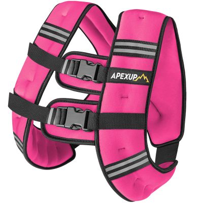 APEXUP 30lbs Weighted Vest Men Women, Weight Vest for Women Workout Equipment for Strength Training Running (Pink)