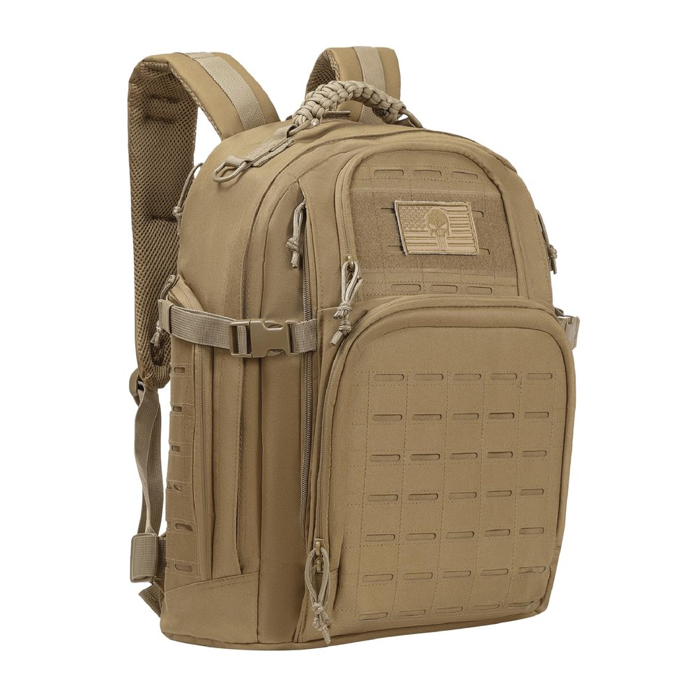 Military Tactical Backpack 40L for Men, Hiking Molle EDC Daypack Work Backpack with Water Bladder Compartment
