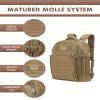 Military Tactical Backpack 40L for Men, Hiking Molle EDC Daypack Work Backpack with Water Bladder Compartment view 3