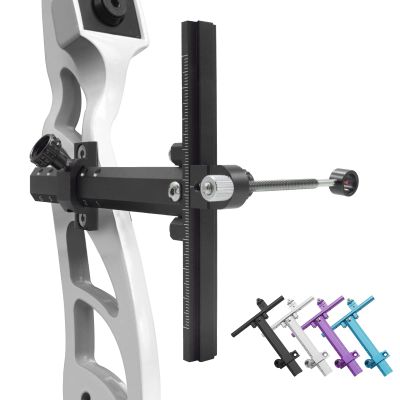 Archery Recurve Bow Target Sight Adjustable Bow Sight with Ring and Single Fiber Optical Pin T Shape Archery Sights for Recurve Bows Target Practice (Black)