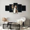 5 Piece Inspirational Wall Art Canvas Art Sports Themed Cristiano Ronaldo Artwork Paintings Contemporary Home Bedroom Decor Canvas CR7 Wall Art Poster Stretched and Framed Ready to Hang 60x32 in view 4