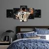 Canvas Wall Art Football Star Paintings Cristiano Ronaldo CR7 Poster 5 Pieces Canvas Wall Art for Bedroom Living Room Decor Canvas Prints Artwork Office Decorations Framed Ready to Hang 50x24 in view 4