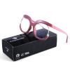 COASION Blue Light Blocking Oversized Glasses Stylish Fake Eyeglasses for Women Round Frame with Clear Lens Eyewear (Pink) view 2