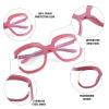 COASION Blue Light Blocking Oversized Glasses Stylish Fake Eyeglasses for Women Round Frame with Clear Lens Eyewear (Pink) view 3