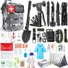 Survival Kits,222 PCS Emergency Survival Gear First Aid Kits with Molle System Compatible Bag Outdoor Camping Gear Emergency Kits for Hunting,Hiking,Fishing, Gifts for Men Women view 1