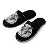 Baphomet Satanic Goat Head Men's Cotton Slippers Washable Slip-on Warm House Shoses with Rubber Sole 45-46_11-12