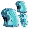 BOSONER Knee Pads for Kids Roller-Skating - Adjustable Protective Gear Set Knee Elbow Pads Wrist Guards for Bike Cycling Skateboarding Scooter Gifts 3-8/9-15 Years Boys Girls(Blue) view 1