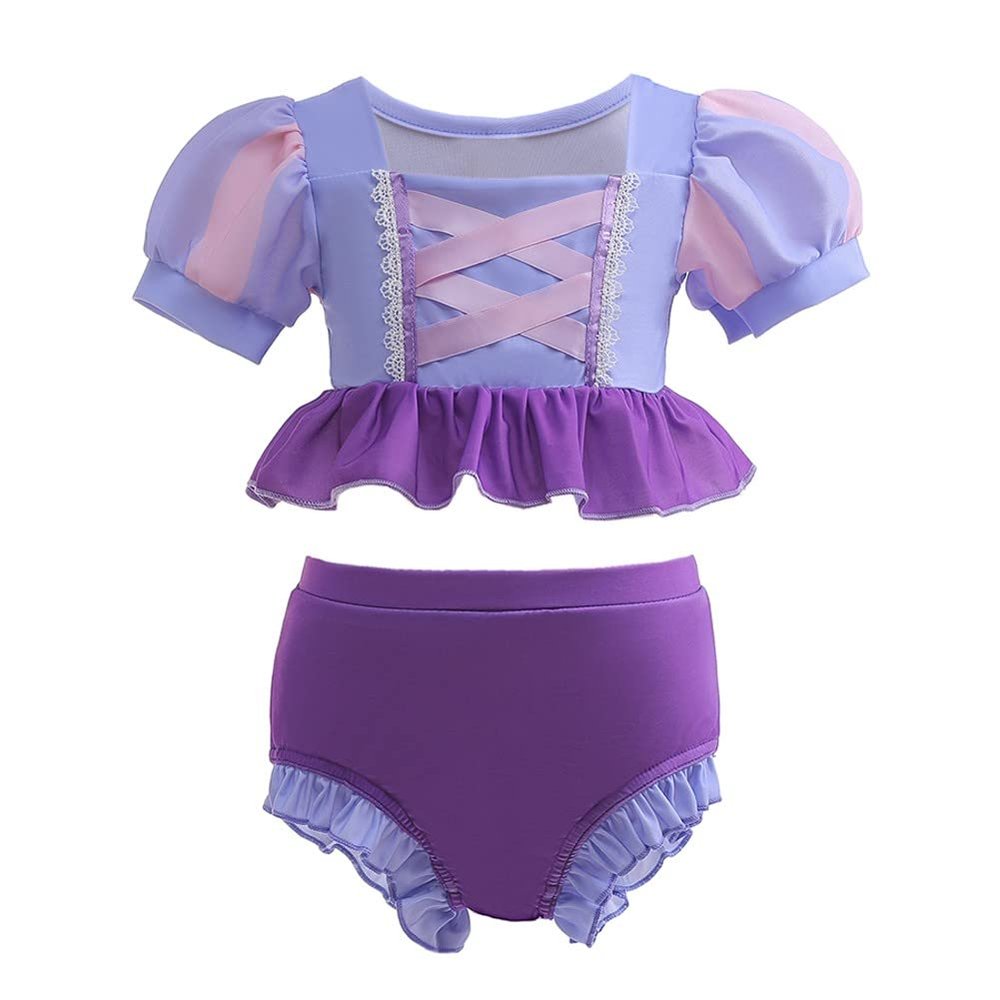 NEWEPIE Sofia The First Princess Two-Piece Tankini Swimsuit for Girls Swimwear Surf Beach Summer Swimming Bikini Set 5-6T