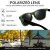 Joopin Trendy Square Sunglasses Oversized Sun Glasses Polarized UV400 Army Green Shades for Men Women Retro view 3