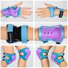 BOSONER Knee Pads for Kids Roller-Skating - Adjustable Protective Gear Set Knee Elbow Pads Wrist Guards for Bike Cycling Skateboarding Scooter Gifts 3-8/9-15 Years Boys Girls (Blue Purple) view 3