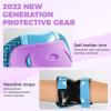 BOSONER Knee Pads for Kids Roller-Skating - Adjustable Protective Gear Set Knee Elbow Pads Wrist Guards for Bike Cycling Skateboarding Scooter Gifts 3-8/9-15 Years Boys Girls (Blue Purple) view 4
