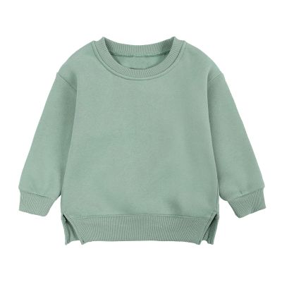 Toddler Boys Girls Pullover Fleece Sweatshirt Children's Solid Winter Sweater Top Coat Girls Tunic (Green, 9-12 Months)