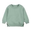 Toddler Boys Girls Pullover Fleece Sweatshirt Children's Solid Winter Sweater Top Coat Girls Tunic (Green, 9-12 Months) view 1