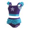 NEWEPIE Mermaid Princess Two-Piece Tankini Swimsuit for Girls Swimwear Surf Beach Summer Swimming Bikini Set 6-7T view 2