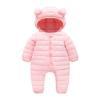 Newborn Infant Baby Girls Boys Winter Warm Snowsuit Bear Ears Hooded Jumpsuit Down Coat Romper (Pink, 12-18 Months) view 1
