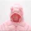 Newborn Infant Baby Girls Boys Winter Warm Snowsuit Bear Ears Hooded Jumpsuit Down Coat Romper (Pink, 12-18 Months) view 3